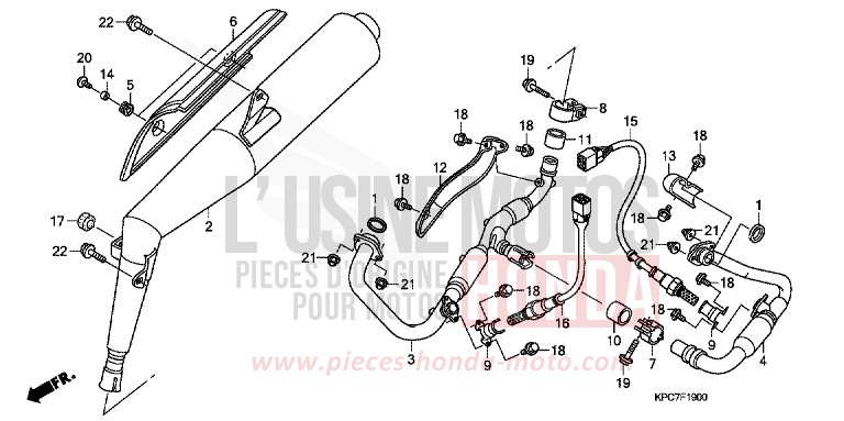 ABGAS-SCHALLDAEMPFER von Varadero 125 SPANGLE SILVER METALLIC (NHA49) von 2010